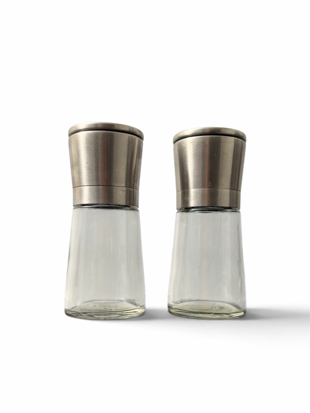 Stainless Steel Salt and Pepper Grinders Set Seasoning Grinder Home Kitchen Used